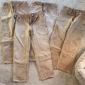 Carhartt men’s double knee dungaree jeans 34x34 4 pairs